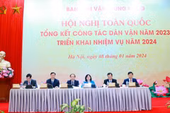 Lãnh đạo Ban Dân vận Trung ương điều hành hội nghị. (Ảnh: Phương Hoa/TTXVN)