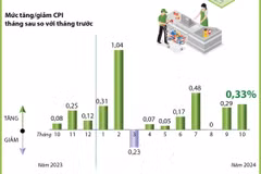 Chỉ số giá tiêu dùng tháng 10 năm 2024 tăng 0,33%