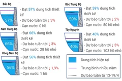 Hơn 180 hồ chứa thủy lợi nhỏ bị cạn nước do ảnh hưởng của hạn hán