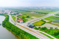 Hệ thống giao thông hạ tầng khung được huyện Gia Lâm đầu tư đồng bộ. (Ảnh/TTXVN phát)