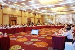 Quang cảnh Hội nghị xúc tiến thương mại và phát triển xuất nhập khẩu vùng Tây Nguyên. (Ảnh: Hoài Thu/TTXVN)