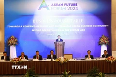 Thủ tướng Phạm Minh Chính phát biểu tại Tọa đàm với doanh nghiệp ASEAN và các đối tác. (Ảnh: Dương Giang/TTXVN)