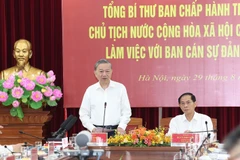 Tổng Bí thư, Chủ tịch nước Tô Lâm phát biểu chỉ đạo. (Ảnh: Trí Dũng/TTXVN)