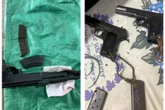 Tang vật của vụ tàng trữ vũ khí. (Nguồn: Cơ quan Công an)