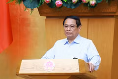 Thủ tướng Phạm Minh Chính chủ trì phiên họp Chính phủ chuyên đề về xây dựng pháp luật tháng 9 năm 2024. (Ảnh: Dương Giang/TTXVN)