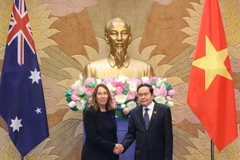 Chủ tịch Quốc hội Trần Thanh Mẫn tiếp Chủ tịch Thượng viện Australia Sue Lines. (Ảnh: Văn Điệp/TTXVN)
