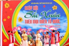 Tiết mục "Làng Chăm ơn Bác" của đồng bào dân tộc Chăm tỉnh Ninh Thuận tại Ngày hội "Sắc Xuân trên mọi miền Tổ quốc" năm 2023. (Ảnh: Tuấn Đức/TTXVN)