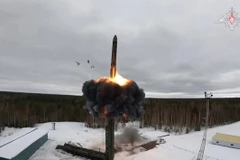 Nga tiến hành vụ phóng thử tên lửa đạn đạo liên lục địa ngày 1/3/2024. Ảnh minh họa. (Nguồn: Bộ Quốc phòng Nga)