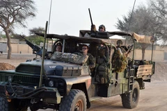 Binh sỹ Pháp tuần tra tại Diffa, Niger ngày 25/5/2015. (Ảnh: AFP/TTXVN)