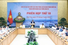 Thủ tướng Phạm Minh Chính chủ trì Phiên họp lần thứ 10 của Ban Chỉ đạo Nhà nước các công trình, dự án quan trọng quốc gia,. (Ảnh: Dương Giang/TTXVN)