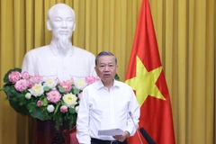 Chủ tịch nước Tô Lâm, Trưởng Ban Chỉ đạo Cải cách tư pháp Trung ương phát biểu kết luận cuộc họp. (Ảnh: Lâm Khánh/TTXVN)