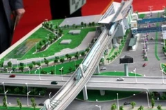 Phối cảnh tuyến đường sắt đô thị thành phố Hà Nôi, đoạn Nhổn - Ga Hà Nội. (Nguồn: Internet).