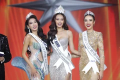 Top 3 nhan sắc chiến thắng cuộc thi Hoa hậu Hoàn vũ Việt nam 2022. (Ảnh: CTV/Vietnam+)