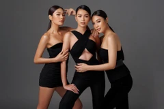 Top 3 Hoa hậu Hoàn vũ Việt Nam 2022. (Ảnh: CTV/Vietnam+)