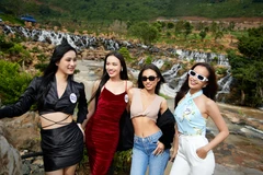 Các thí sinh đã có mặt tại Lâm Đồng chuẩn bị cho "chặng đua" cuối cùng. (Ảnh: CTV/Vietnam+)