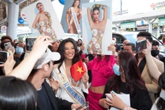 Á hậu Kim Duyên vừa chính thức lên đường chinh chiến Miss Supranational 2022, tại Ba Lan. (Ảnh: CTV/Vietnam+)
