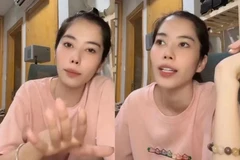 Hoa khôi Nam Em livestream có nhiều nội dung được chú ý trên mạng xã hội. (Ảnh chụp màn hình)