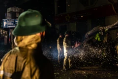 Lực lượng chức năng trắng đêm khắc phục hậu quả sau khi cơn bão càn quét Thủ đô