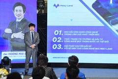 Ông Hoàng Mai Chung - Chủ tịch Hội đồng Quản trị Công ty Cổ phần Tập đoàn Meey Land phát biểu tại sự kiện.