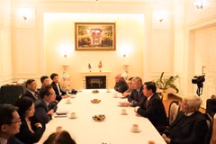 Đại sứ Việt Nam tại Liên bang Nga Đặng Minh Khôi đặc biệt lưu ý đến việc thúc đẩy ngoại giao nhân dân giữa hai nước. (Ảnh: Duy Trinh/TTXVN)