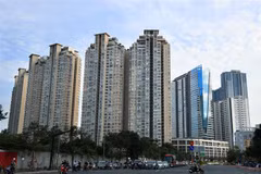 Khu chung cư trên đường Nguyễn Hữu Cảnh, quận Bình Thạnh (Thành phố Hồ Chí Minh). (Ảnh: Hồng Đạt/TTXVN)