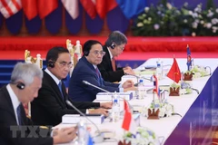 Thủ tướng Phạm Minh Chính dự Hội nghị Cấp cao ASEAN +3 lần thứ 25. (Ảnh: Dương Giang/TTXVN)