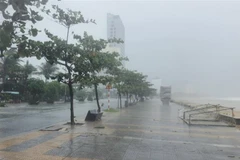 Khu vực ven biển Mỹ Khê, Đà Nẵng trước khi bão số 4 đổ bộ. Ảnh: Văn Dũng/TTXVN