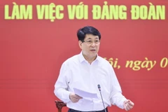 Thường trực Ban Bí thư Lương Cường phát biểu tại cuộc làm việc. (Ảnh: Báo Đại đoàn kết)