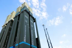 Một phần của IRIS-T SLM, hệ thống phòng không của nhà sản xuất vũ khí Đức Diehl Defence, ở Roethenbach gần Nuremberg, Đức, ngày 11 tháng 9 năm 2023. (Ảnh: Reuters) 