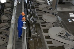 Hoạt động sản xuất tại Nhà Máy Tuyển Quặng Cam đường (Lào Cai) - Công ty TNHH MTV Apatit Việt Nam. (Ảnh: Quốc Khánh/TTXVN)