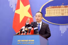 Phó Phát ngôn Bộ Ngoại giao Việt Nam Đoàn Khắc Việt trả lời những vấn đề được báo chí trong nước và quốc tế quan tâm. (Ảnh: Doãn Tấn/TTXVN)