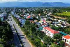 Thị trấn Tân Sơn (Ninh Thuận) phát triển đô thị theo hướng tăng trưởng xanh, thông minh. (Ảnh: Nguyễn Thành/TTXVN)
