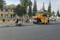 Hiện trường vụ tai nạn. (Ảnh: Hoài Nam/TTXVN)