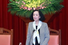 Thường trực Ban Bí thư Trương Thị Mai phát biểu chỉ đạo. (Ảnh: Phương Hoa/TTXVN)