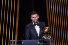 Tiền đạo Argentina Lionel Messi đoạt danh hiệu Quả bóng Vàng 2023. (Ảnh: AFP/TTXVN)