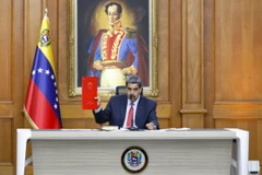 Tổng thống Venezuela Nicolas Maduro trong cuộc họp báo tại Caracas, ngày 31/7/2024. (Ảnh: AA/TTXVN)