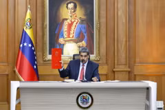 Tổng thống Venezuela Nicolas Maduro trong cuộc họp báo tại Caracas, ngày 31/7/2024. (Ảnh: AA/TTXVN)