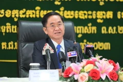 Người phát ngôn NEC, ông Hang Puthea. (Ảnh: Hoàng Minh/TTXVN)