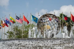 Trung tâm Hội nghị Quốc tế Diễn đàn châu Á Bác Ngao (BFA) 2024 được tổ chức tại Bác Ngao, tỉnh Hải Nam, Nam Trung Quốc. (Ảnh: CNS Photo)