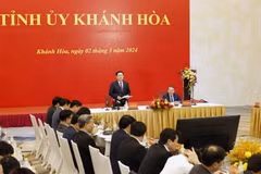 Chủ tịch Quốc hội Vương Đình Huệ phát biểu kết luận buổi làm việc. (Ảnh: Nhan Sáng/TTXVN)