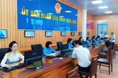 Bộ phận tiếp nhận và trả kết quả quận Hồng Bàng. (Nguồn: Cổng thông tin điện tử thành phố Hải Phòng)