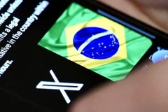 Biểu tượng của nền tảng X trên điện thoại thông minh của người dùng ở Brasilia, Brazil ngày 31/8/2024. (Ảnh: Getty/TTXVN)