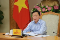 Phó Thủ tướng Chính phủ Trần Hồng Hà phát biểu tại cuộc họp. (Ảnh: Diệp Trương/TTXVN)