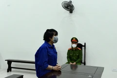 Bị cáo Lê Thị Thu Hương tại phiên tòa. (Nguồn: baovephapluat.vn)