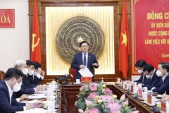 Chủ tịch Quốc hội Vương Đình Huệ phát biểu. (Ảnh: Doãn Tấn/TTXVN)