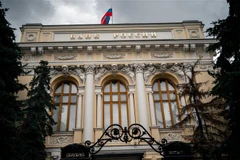 Ngân hàng Trung ương Nga tại thủ đô Moskva. (Ảnh: AFP/TTXVN)