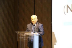 Đại sứ Việt Nam tại Hàn Quốc Nguyễn Vũ Tú phát biểu trong cuộc hội thảo. (Ảnh: Mạnh Hùng/TTXVN)