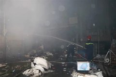 Hiện trường một vụ cháy. (Ảnh: Hoàng Nhị/TTXVN)