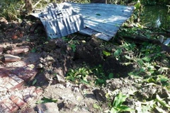 Hiện trường một vụ nổ đầu đạn. (Ảnh: Thế Anh/TTXVN)