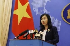 Người phát ngôn Bộ Ngoại giao Lê Thị Thu Hằng thông báo một số hoạt động đối ngoại của Việt Nam trong thời gian tới. (Ảnh: Lâm Khánh/TTXVN)